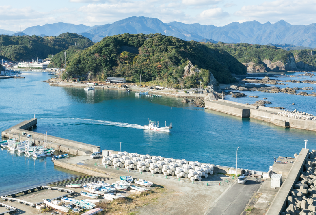 太地漁港の風景